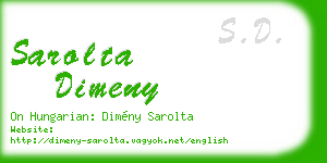 sarolta dimeny business card