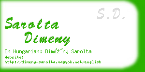 sarolta dimeny business card